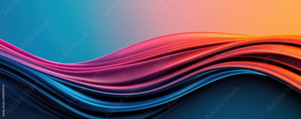 Poster Sparkle abstract background concept. Colorful abstract wave design with smooth gradient and dynamic flow, ideal for backgrounds.