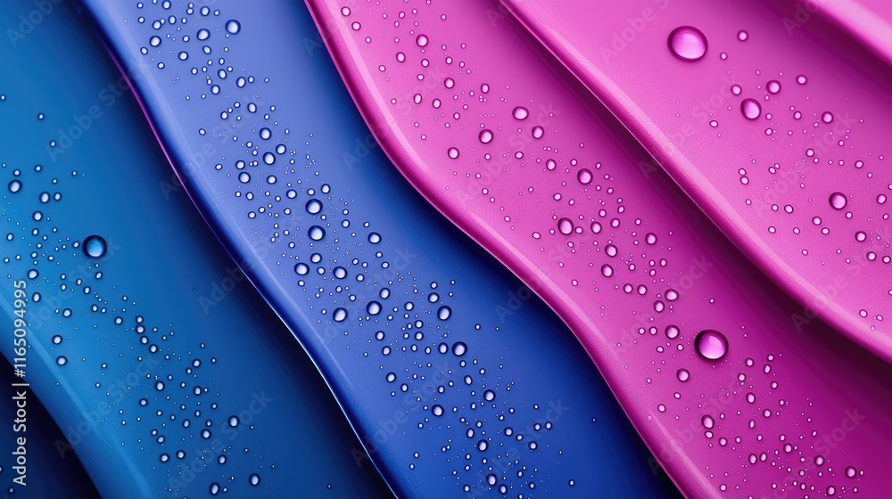 Poster droplets abstract background idea. vibrant abstract waves with water droplets for creative design or