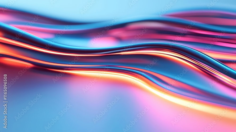Poster Sparkle abstract background concept. Abstract waves of light in vibrant colors, creating a dynamic visual experience.