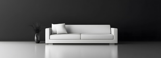 A modern room with a deep charcoal gray background, providing a sleek and contemporary environment for a product showcase