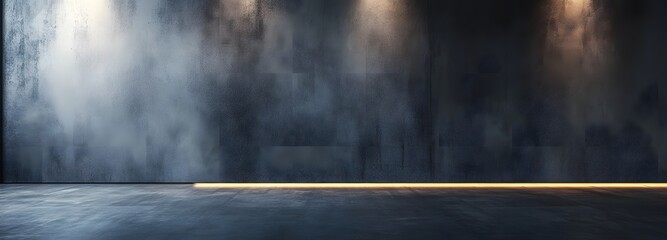 A modern room with a deep charcoal gray background, providing a sleek and contemporary environment for a product showcase