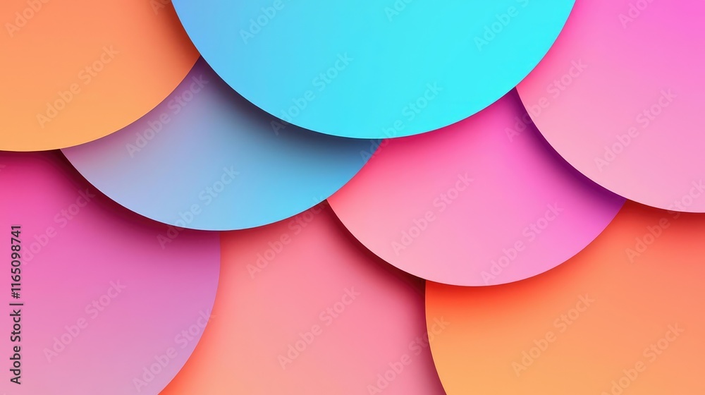 Poster circles abstract background concept. colorful circles create a vibrant, playful background for creat