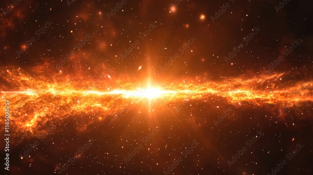 Poster Cosmic abstract background idea. A stunning cosmic explosion showcasing vibrant colors and celestial beauty.