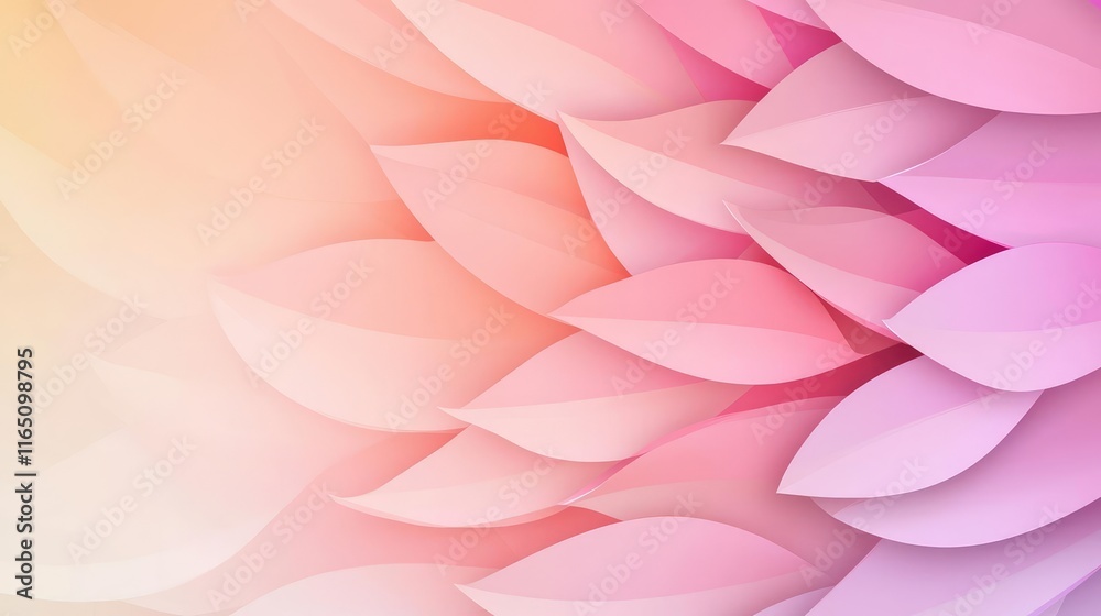 Poster Circles abstract background concept. Beautiful pink leaves create a soft, vibrant background full of color and serenity.