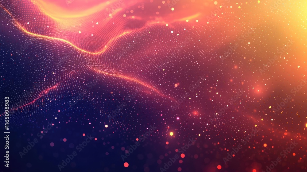Aufkleber Cosmic abstract background idea. Abstract colorful background with vivid patterns and sparkling effects.