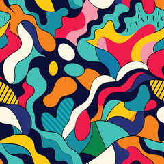 Abstract colorful seamless pattern background vector