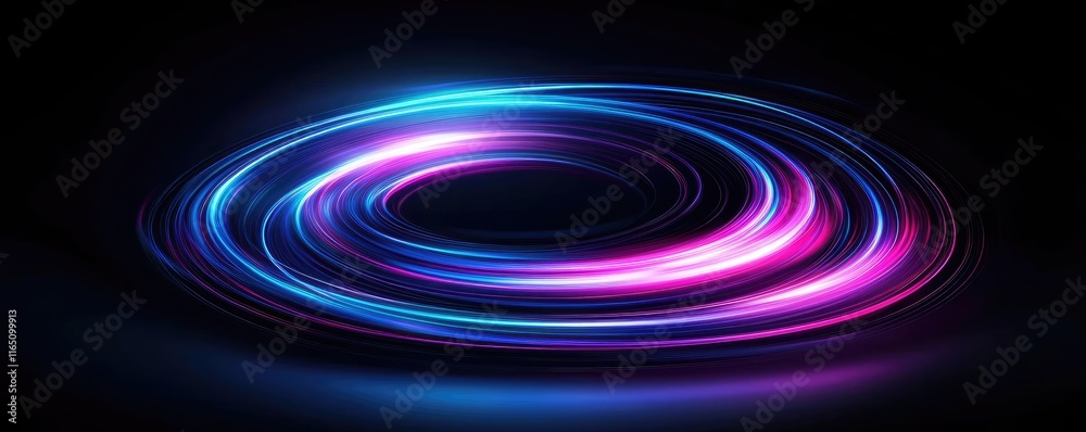Aufkleber cosmic abstract background idea. vibrant abstract light swirl in blue and pink tones creating a mode