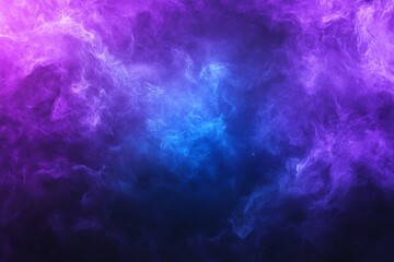 Luminous purple and blue rectangular neon portal with smoky haze, set on a black backdrop, creating an eyecatching retrowave sale banner