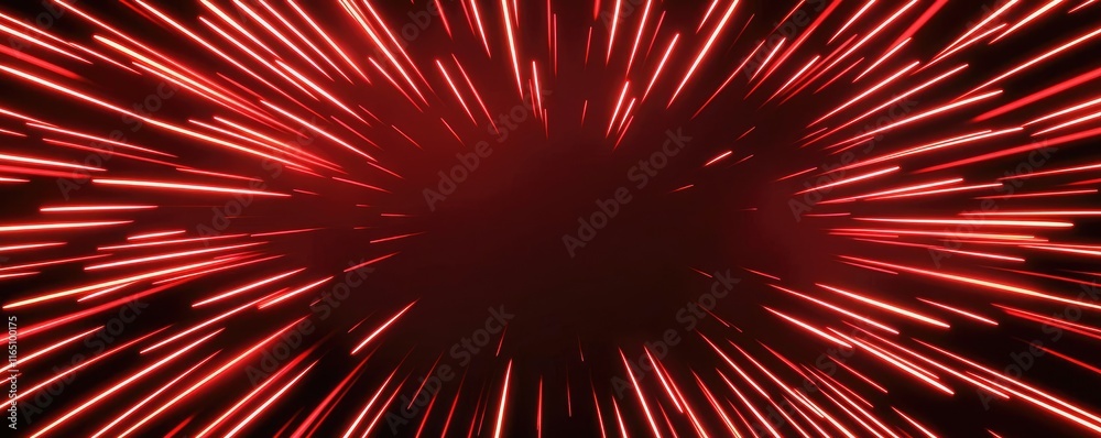 Aufkleber Fireworks abstract background idea. Vibrant red explosion of light, creating a dynamic burst effect against a dark background.
