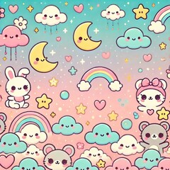 clouds and cartoon