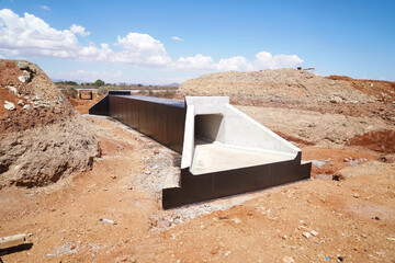 Ongoing Construction of a Culvert Structure