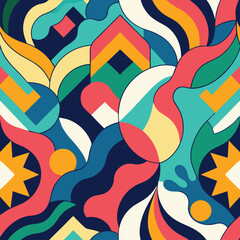 Obraz premium Abstract colorful seamless pattern background vector