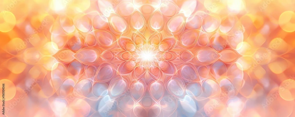 Poster Circles abstract background concept. A vibrant abstract background with soft bokeh lights creating a warm atmosphere.