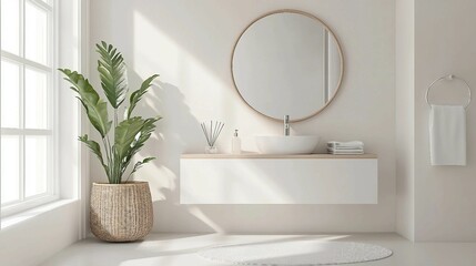 Minimal Floating Vanity Space