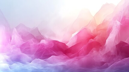 Fototapeta premium Abstract Pink and Purple Mountain Range Landscape