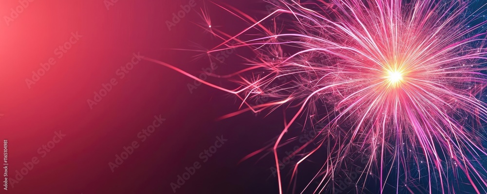 Aufkleber Fireworks abstract background idea. Vibrant fireworks explode in colorful patterns against a dark background.