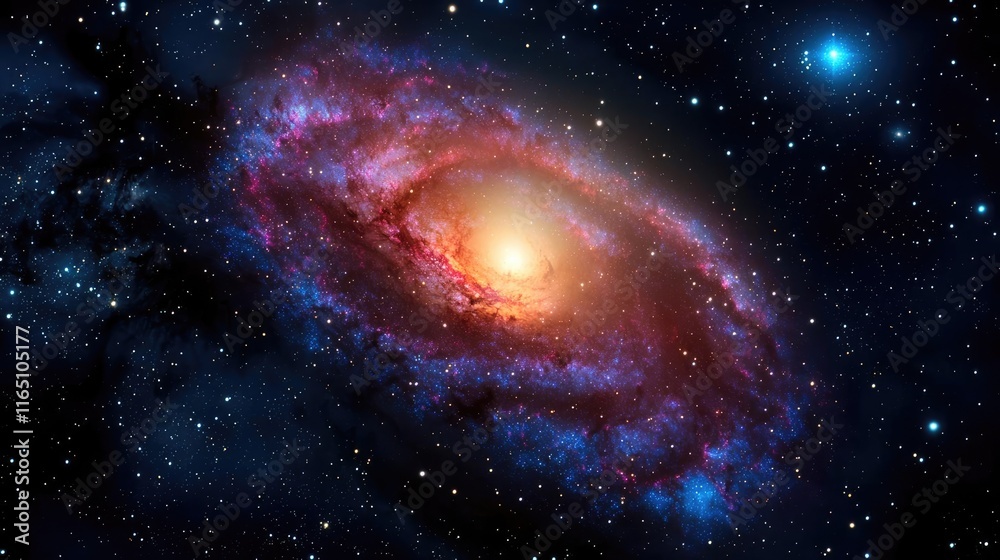 Aufkleber cosmic abstract background idea. a stunning view of a colorful galaxy showcasing cosmic beauty and s