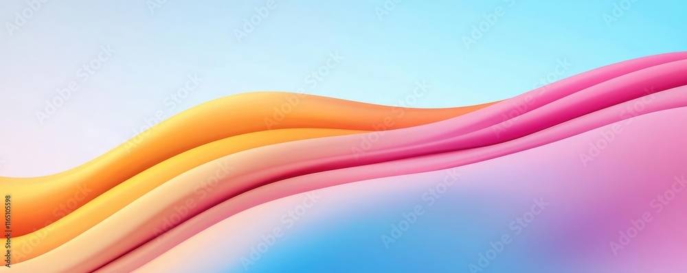 Poster cosmic abstract background idea. vibrant abstract waves in soft pastel colors, perfect for backgroun