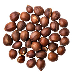 Fototapeta premium hazelnuts on a wooden background