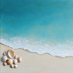 Waves gently lapping on sandy shore coastal beach nature photograph serene environment close-up view tranquility concept
