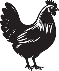 Elegant Hen Silhouette Vector Design