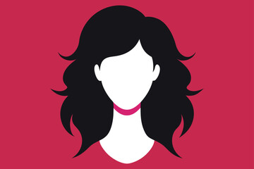woman hair silhouettes vector illustration
