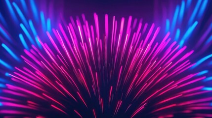 Fireworks abstract background idea. Colorful abstract background with vibrant streaks of light in blue and pink hues.