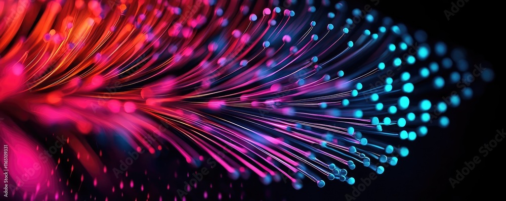 Poster Fireworks abstract background idea. Colorful abstract design representing digital connectivity and innovation.