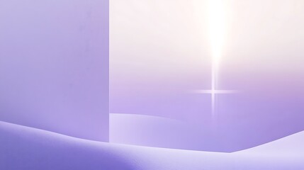 Lavender Hues Abstract Minimalist Landscape Scene