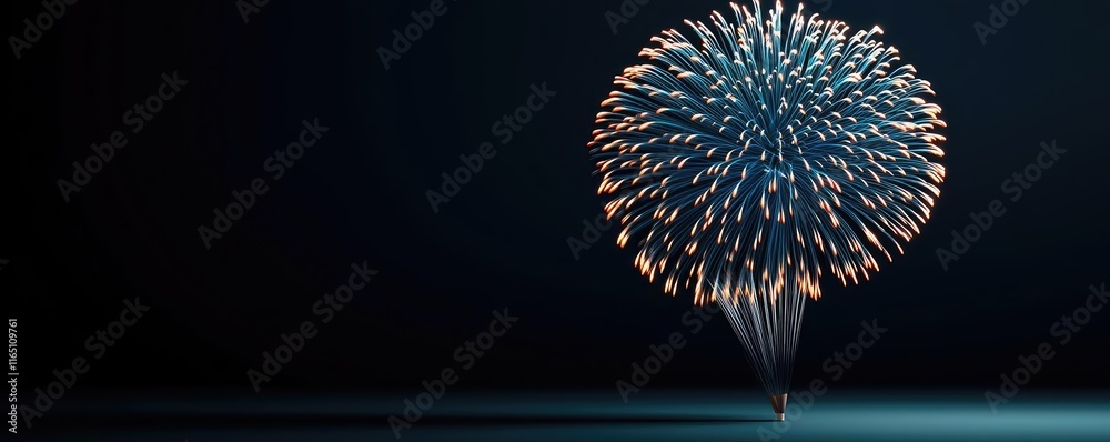 Poster fireworks abstract background idea. vibrant explosion of fireworks illuminating a dark night sky.