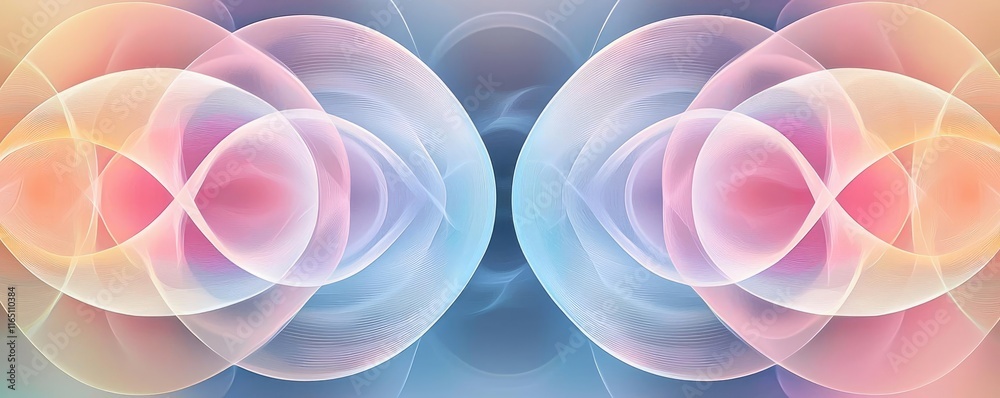 Poster Circles abstract background concept. Abstract design featuring soft curves and vibrant colors in a harmonious composition.