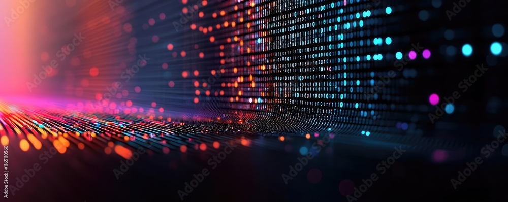 Poster Fireworks abstract background idea. Abstract digital wave design with vibrant colors and visuals for futuristic themes.