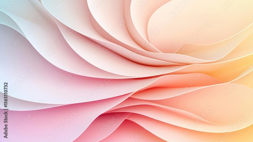 Poster Circles abstract background concept. Colorful abstract waves create a soft and modern background for various designs.