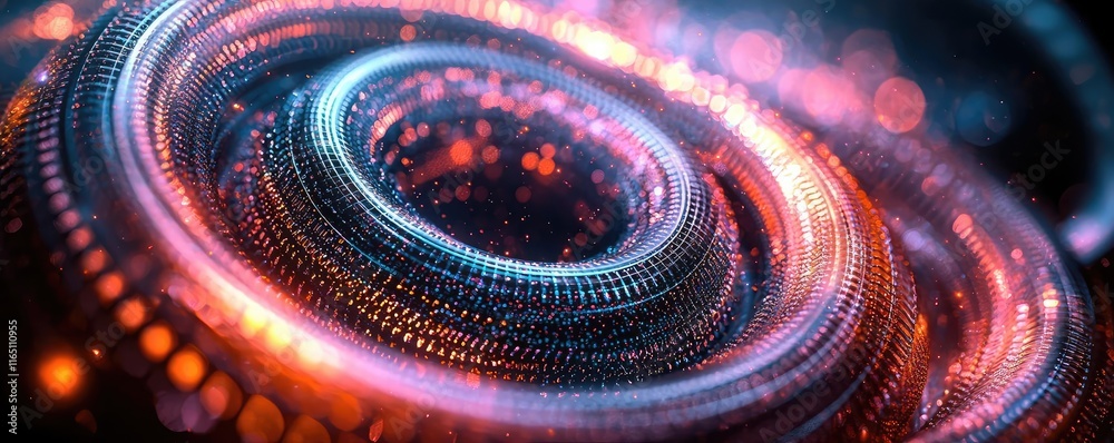 Aufkleber circles abstract background concept. abstract digital art featuring swirling colorful patterns and v