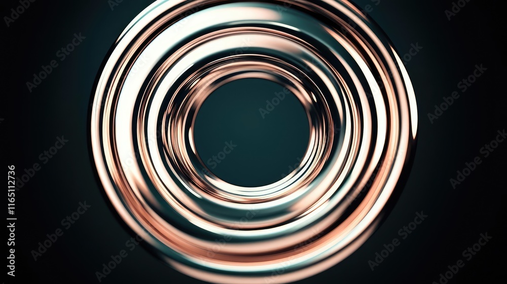 Leinwandbilder circles abstract background concept. a mesmerizing copper circular pattern swirling in a captivating