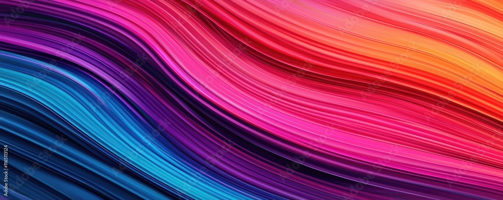 Poster Cosmic abstract background idea. Vibrant abstract waves of color showcasing a dynamic flow and artistic expression.
