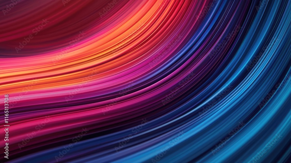 Poster Cosmic abstract background idea. Vibrant abstract waves of color creating a dynamic and eye-catching visual effect.