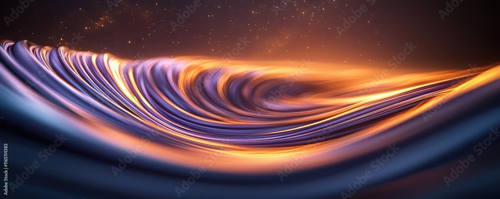 Poster Cosmic abstract background idea. Abstract wave pattern with vibrant colors and dynamic flow, perfect for creative projects.