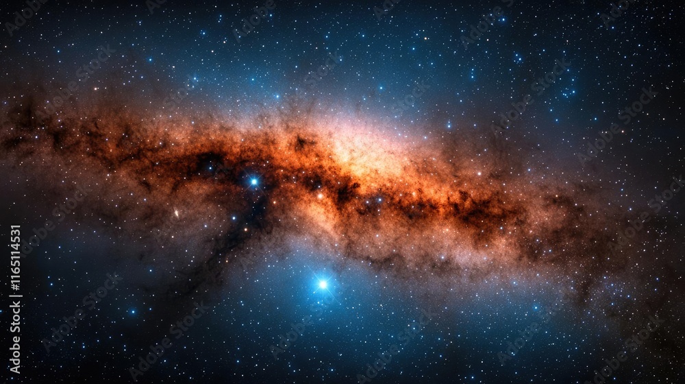 Aufkleber cosmic abstract background idea. a stunning view of the galaxy displaying vibrant colors and star fo