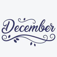 Elegant December Calligraphy for Creative Projects