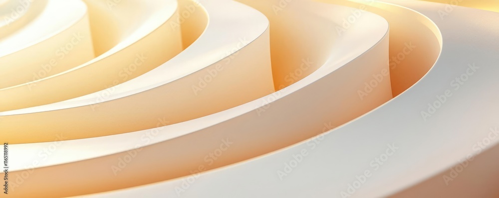 Poster Circles abstract background concept. Abstract layered design with soft curves and warm colors creating a calming effect.