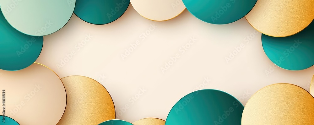 Aufkleber Circles abstract background concept. Colorful circular shapes create a vibrant and modern background for easy customization.
