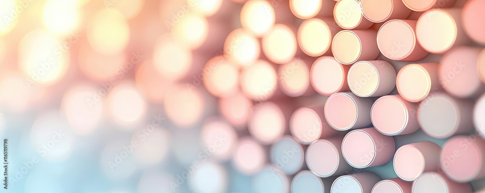 Aufkleber Circles abstract background concept. A vibrant abstract background featuring colorful dots and illuminated bokeh effects.