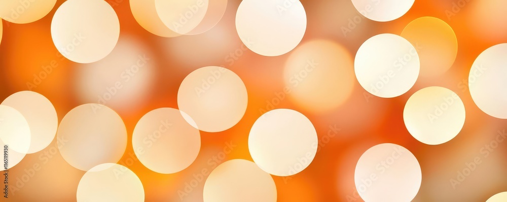 Poster Circles abstract background concept. Abstract background of colorful bokeh lights in warm hues creates a festive atmosphere.