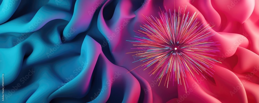 Poster Fireworks abstract background idea. Abstract design with vibrant colors and dynamic shapes, perfect for creative projects.
