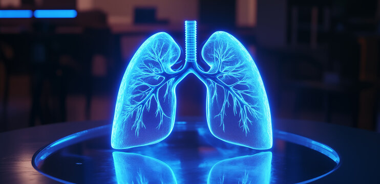 3D holographic images of lung organs
