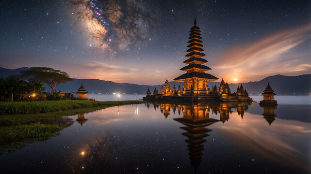 Silent and peaceful celebration of the Nyepi Night Sky