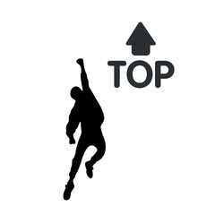 上昇基調シルエットイラスト７