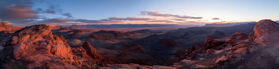 Naklejka premium Panoramic view of the glowing red and orange sandstone layers of The Wave, with the rugged desert landscape stretching into the distance, in 4K resolution
