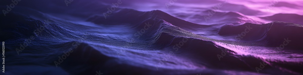 Poster wide shot of the wave s unique sandstone patterns illuminated by soft twilight hues, with dramatic s